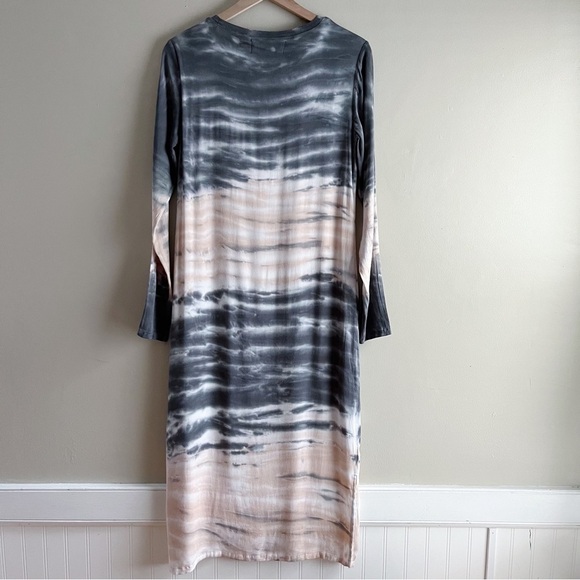 Anthropologie Dolan Trina Tie-Dye Midi Dress in Gray and Cream, Size XS - Picture 8 of 11